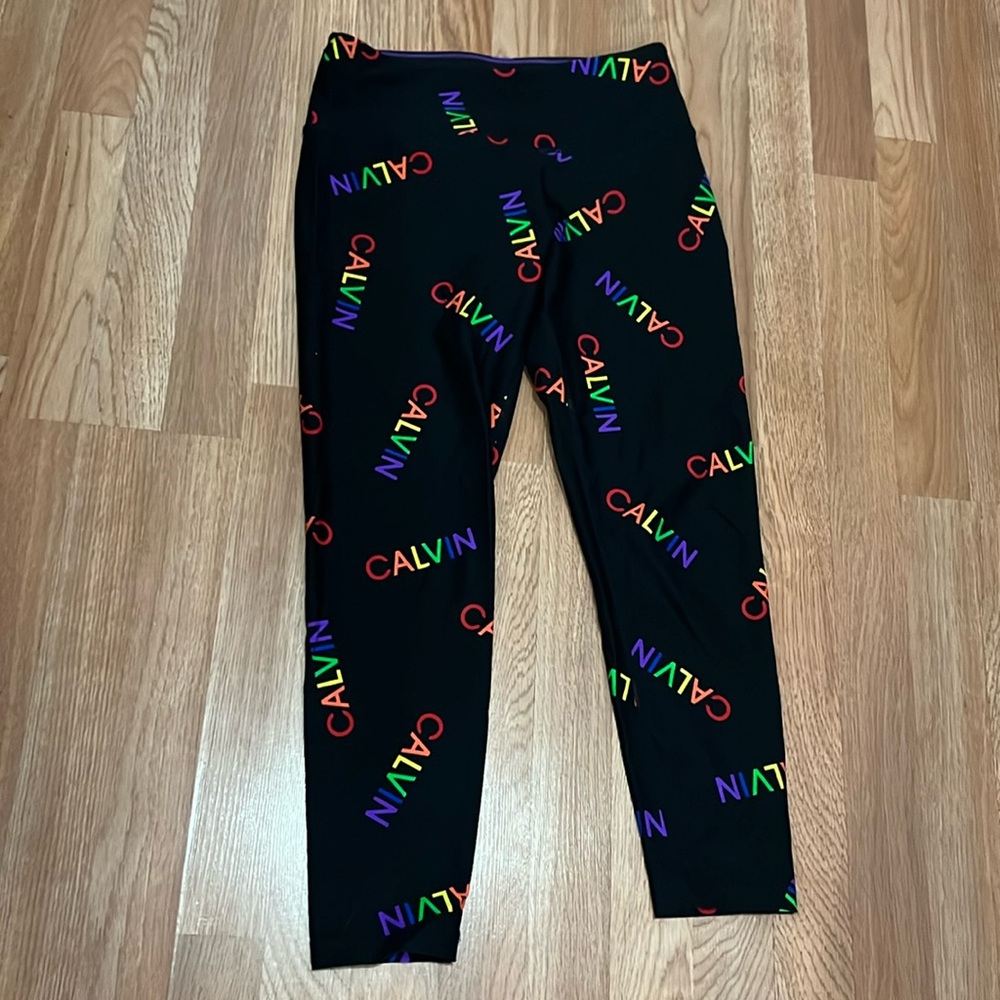 Calvin Klein Performance Rainbow Wick Athletic Leggings Sz M